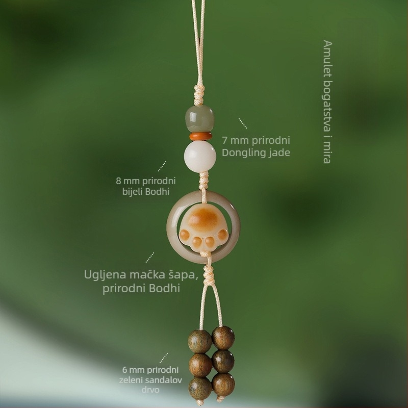 Ručni rad Bodhi privjesak za prtljagu — slatka životinjska šara (medvjed/svinja/malo životinja), Materijal Bodhi