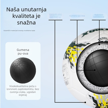 PVC fudbalska lopta za djecu — trening lopta šivana strojem za učenike osnovnih i srednjih škola