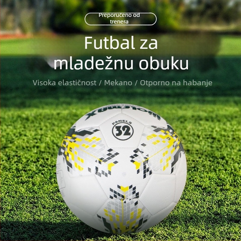 PVC fudbalska lopta za djecu — trening lopta šivana strojem za učenike osnovnih i srednjih škola