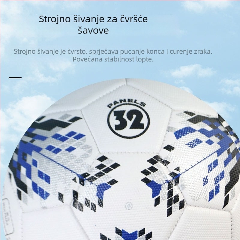 PVC fudbalska lopta za djecu — trening lopta šivana strojem za učenike osnovnih i srednjih škola