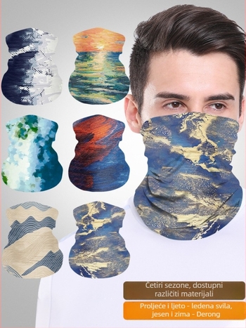 Neck gaiter s UV zaštitom i umjetničkim digitalnim printom, poliester, unisex odrasli, uzorak cvijeća