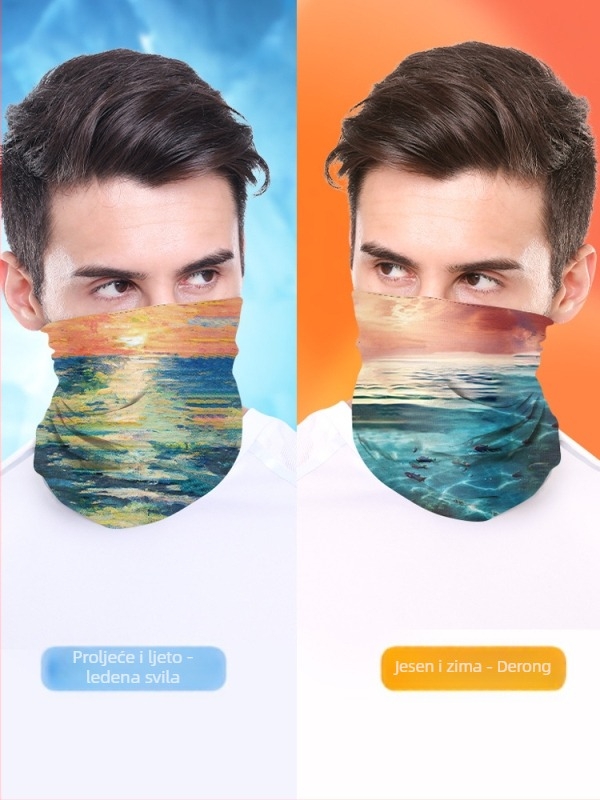 Neck gaiter s UV zaštitom i umjetničkim digitalnim printom, poliester, unisex odrasli, uzorak cvijeća