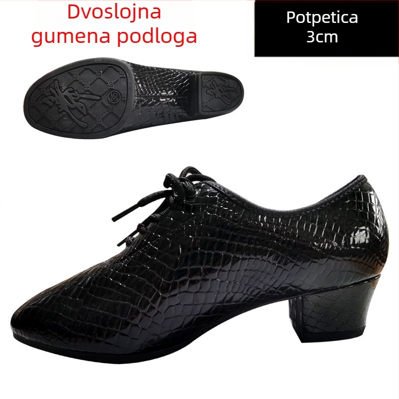 Ženske plesne cipele - cipele s mekanom potplatom za vježbanje, prozračne i lagane; za latino, balet i moderni ples; gornji dio: sintetička koža; potplat: guma