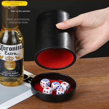 Runwei ABS set čašica za kockice s utišivačem, debeli miješajući čaš, uključuje kockice