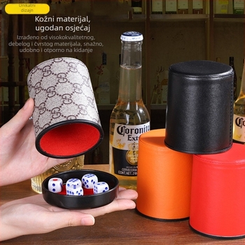 Runwei ABS set čašica za kockice s utišivačem, debeli miješajući čaš, uključuje kockice