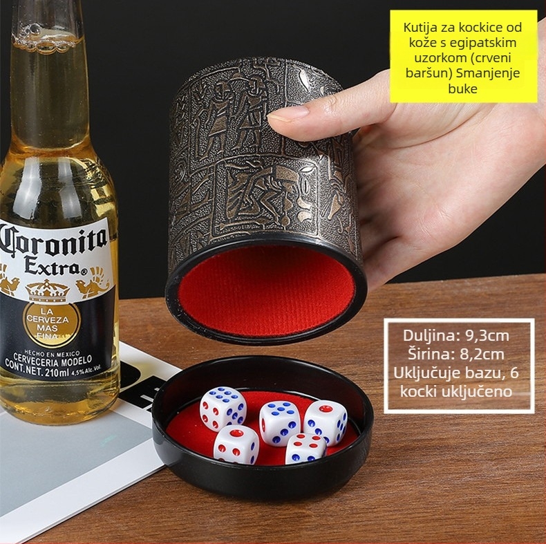 Runwei ABS set čašica za kockice s utišivačem, debeli miješajući čaš, uključuje kockice