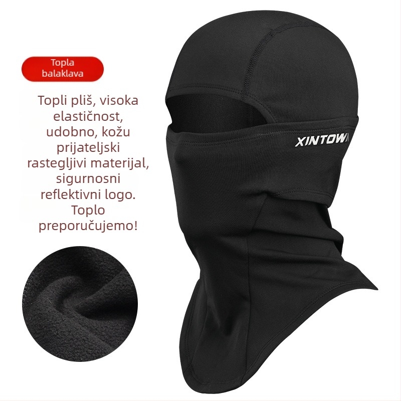 XINTOWN Balaklava, poliester, fleec podstava, vjetrovita maska za biciklizam