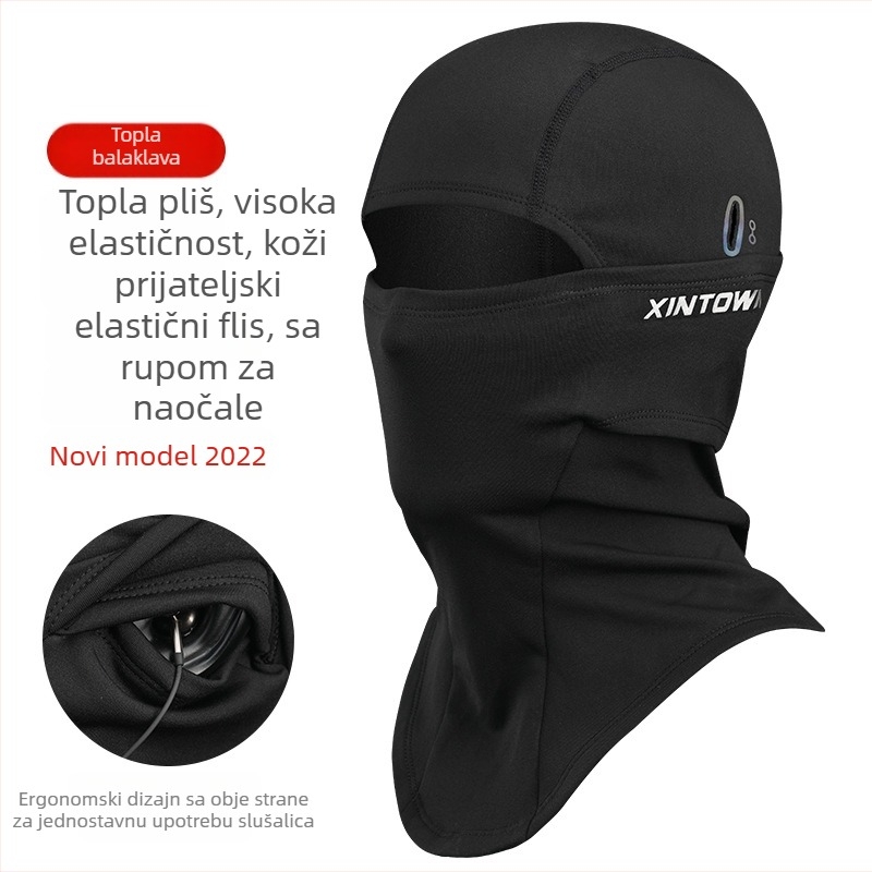 XINTOWN Balaklava, poliester, fleec podstava, vjetrovita maska za biciklizam