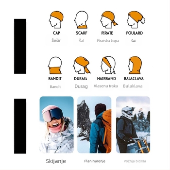 Zimska maska za vožnju biciklom od najlona, mogućnost prilagođene obrade, boodun, unisex, licencirana privatna etiketa