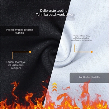 Maska za biciklizam s balaklavom – vjetrootpornost i otpornost na hladnoću, poliester, unisex, na skladištu, ovlaštena privatna marka