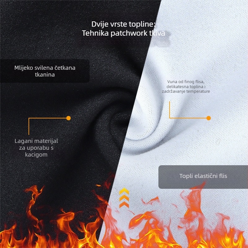 Maska za biciklizam s balaklavom – vjetrootpornost i otpornost na hladnoću, poliester, unisex, na skladištu, ovlaštena privatna marka