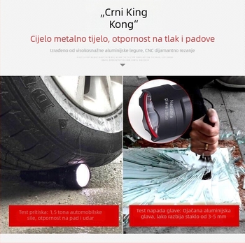 T6 LED svjetiljka, 10W, 4200mAh punjiva, aluminijska legura kućište, vodootporna, domet 200–500 m