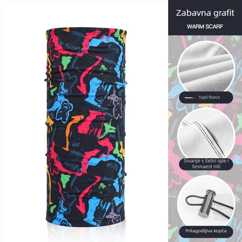 Rexchi maska za vožnju/skijanje, zima, plišani velur, otporna na prskanje, debela i topla, hip-hop magični turbán, muški model, za biciklizam/izlete/planinarenje/skijanje
