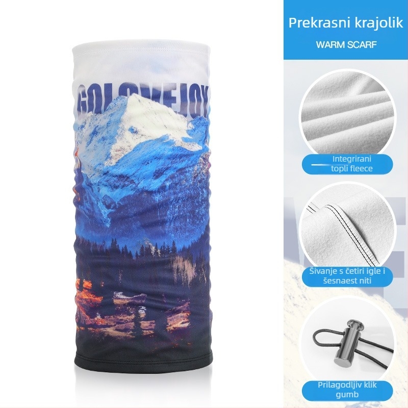 Rexchi maska za vožnju/skijanje, zima, plišani velur, otporna na prskanje, debela i topla, hip-hop magični turbán, muški model, za biciklizam/izlete/planinarenje/skijanje