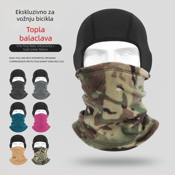 Maska za biciklizam s polarnim flisom, zimska kapa za vožnju i skijanje, poliester, marke Ruidong, unisex, otporna na vjetar