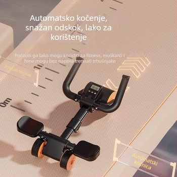 SEJIAN/SHULKEN abdominalni kotačić, novi model s 3 kotačića, ne-sklopivi, 2,2 kg, kućna/ured fitness oprema