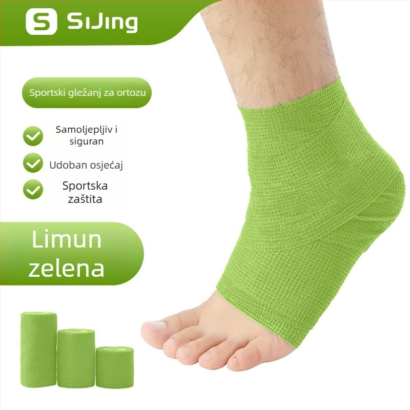 Gležanj podržavajući zavoj za nogomet — elastičan, samoljepljivi zavoj, lateks (gležanj; nogomet; lateks; elastičan)