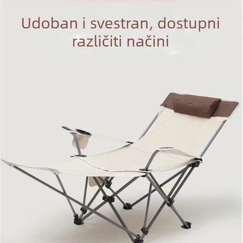 Kamping ležaj sklopivi – vanjski, prijenosni, čelični okvir, Oxford tkanina površina, nosivost 200 kg