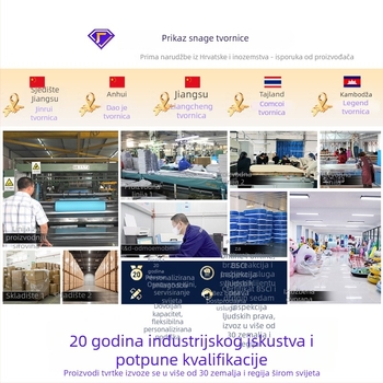 Kamping nadduvna madrac s flokiranom površinom, ručno napuhavanje, vanjska pumpa, nosivost 200 kg, uključuje jastuk