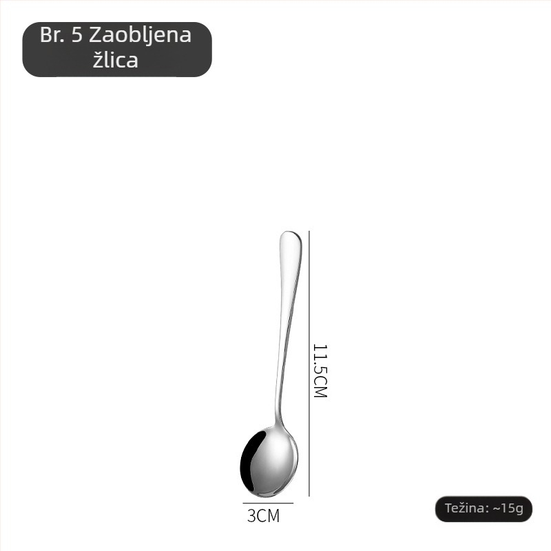 Set noževa, vilice i žlice u nordijskom stilu, od 410 nehrđajućeg čelika, polirani ogledni završetak, ručno izrađeno uz prilagođenu obradu.