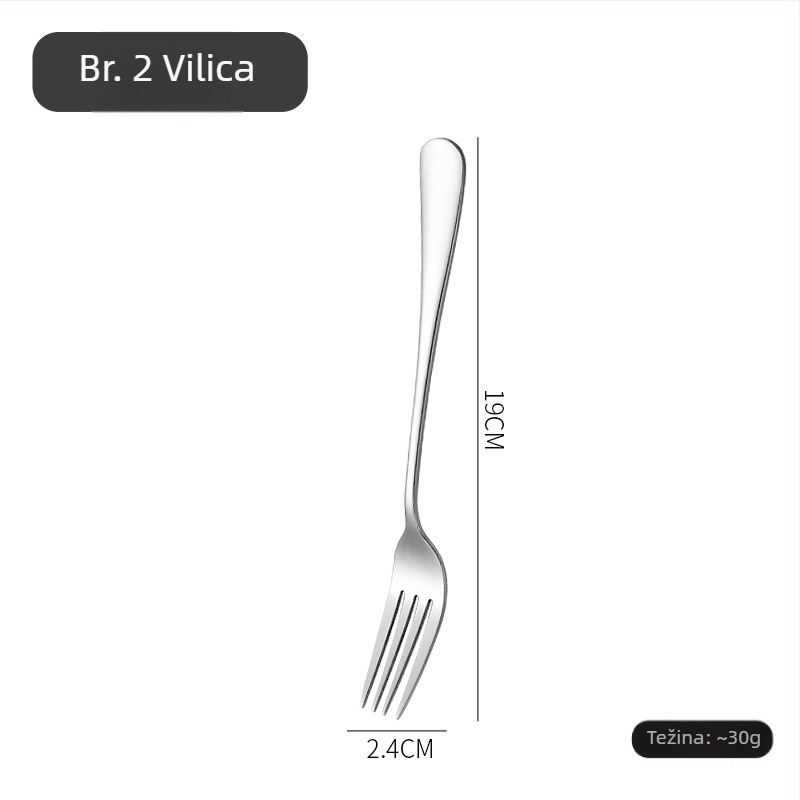 Set noževa, vilice i žlice u nordijskom stilu, od 410 nehrđajućeg čelika, polirani ogledni završetak, ručno izrađeno uz prilagođenu obradu.