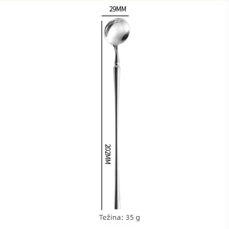 Šestodjelni set pribora za stol od 304 nerđajućeg čelika s oglednim završnim slojem, nordijski minimalistički stil, mogućnost tiskanja logotipa