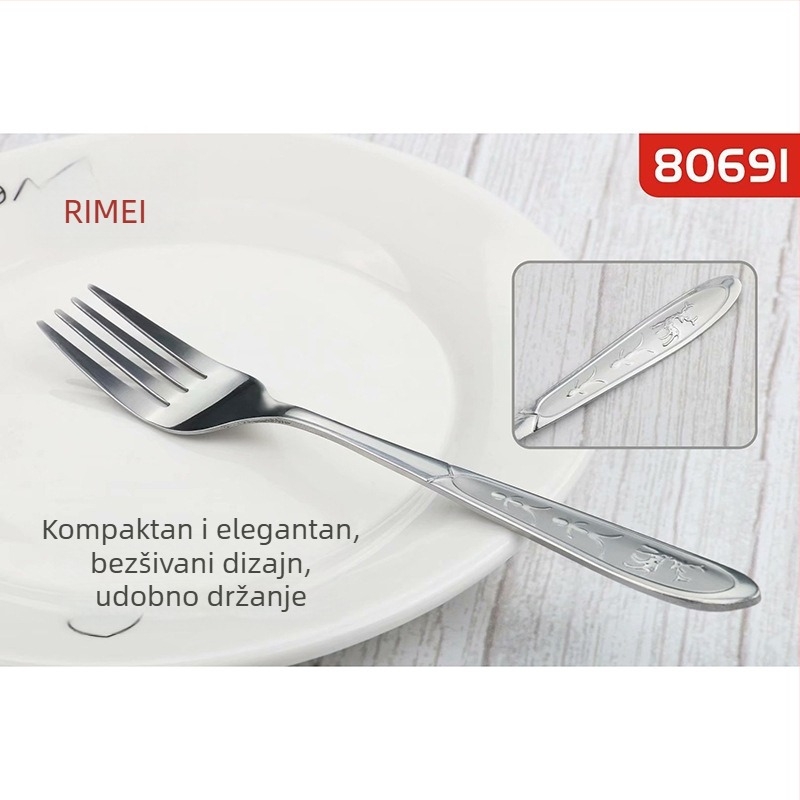 Set pribora od nehrđajućeg čelika – vilice i žlice, 201 nehrđajući čelik, ogledno poliranje, moderni minimalistički stil, za odrasle