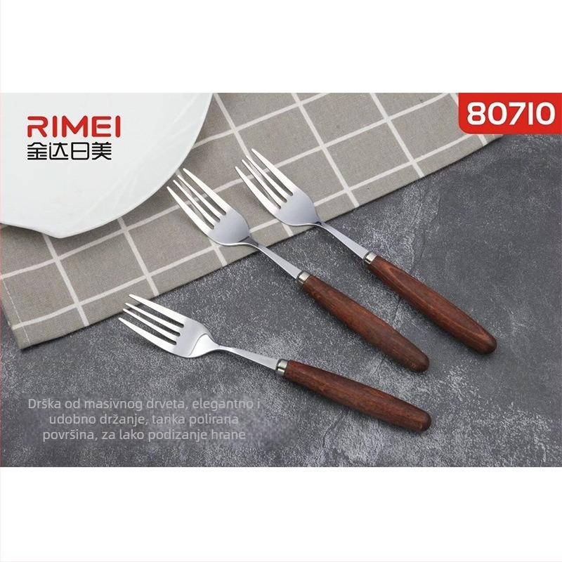 Set pribora od nehrđajućeg čelika – vilice i žlice, 201 nehrđajući čelik, ogledno poliranje, moderni minimalistički stil, za odrasle