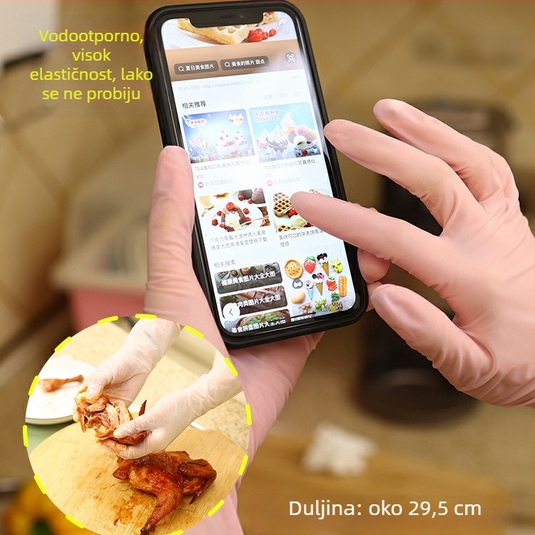 Green Doctor nitril jednorazne kućne rukavice za žene, debele