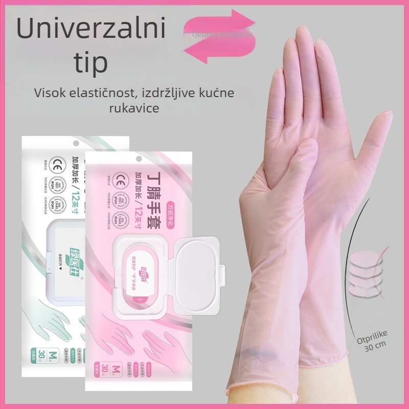 Green Doctor nitril jednorazne kućne rukavice za žene, debele