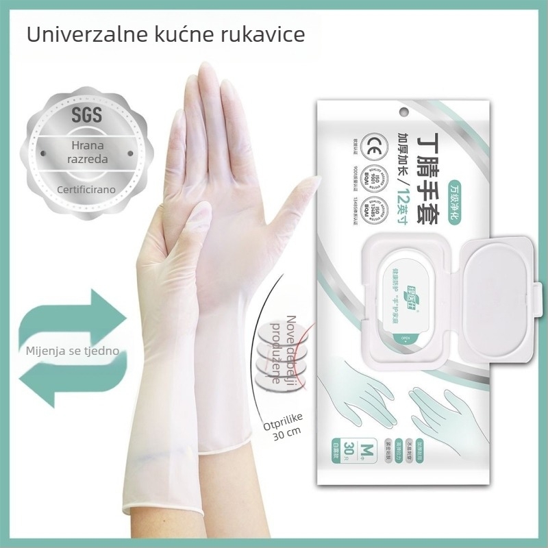 Green Doctor nitril jednorazne kućne rukavice za žene, debele