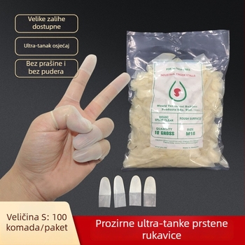 Jednokratne rukavice za vrhove prstiju, od plastike, vodootporne, debljina 0.05-0.1 mm, jednostavan uzorak