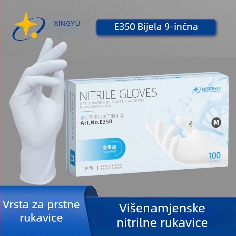 Xingyu nitril jednorazovne rukavice, bez praška, otporne i izdržljive, za kućanstvo, obradu hrane i frizerske usluge