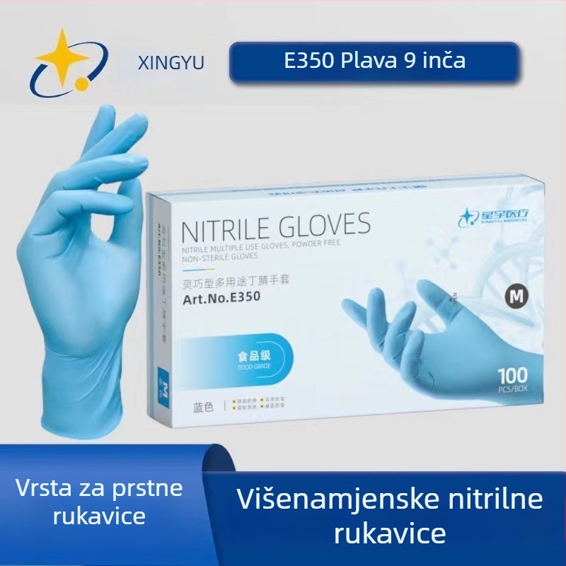 Xingyu nitril jednorazovne rukavice, bez praška, otporne i izdržljive, za kućanstvo, obradu hrane i frizerske usluge