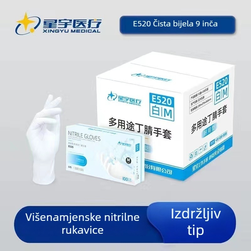 Xingyu nitril jednorazovne rukavice, bez praška, otporne i izdržljive, za kućanstvo, obradu hrane i frizerske usluge