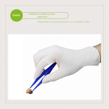Jednokratne rukavice od latexa - bez praha, s teksturiranom površinom, protuklizne – za catering, ljepotu i kućanske poslove