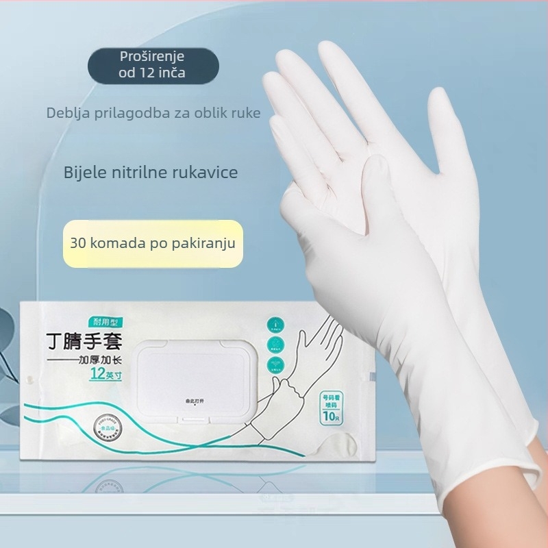 Jednokratne nitrilne rukavice za kuhinju i preradu hrane – Značka Hangkang Medical / Hengpin; Težina: 4; Upotreba: prerada hrane, svakodnevna kućna upotreba