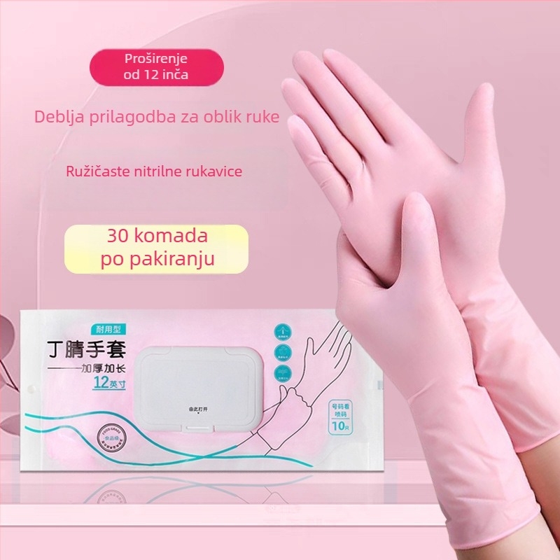 Jednokratne nitrilne rukavice za kuhinju i preradu hrane – Značka Hangkang Medical / Hengpin; Težina: 4; Upotreba: prerada hrane, svakodnevna kućna upotreba