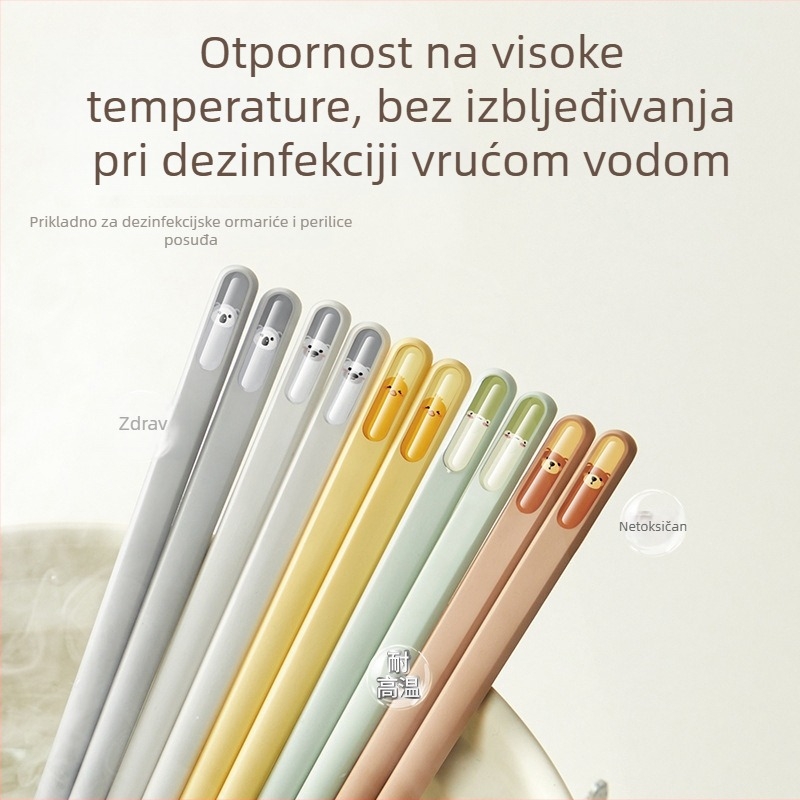Štapići za jelo od legure s karikaturnim dizajnom, kreativni stil, One Chestnut, za odrasle