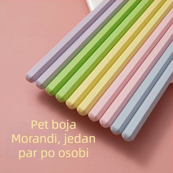 Štapići za jelo od legure, japanskog stila, otporni na visoke temperature, otporni na plijesan, 5 pari