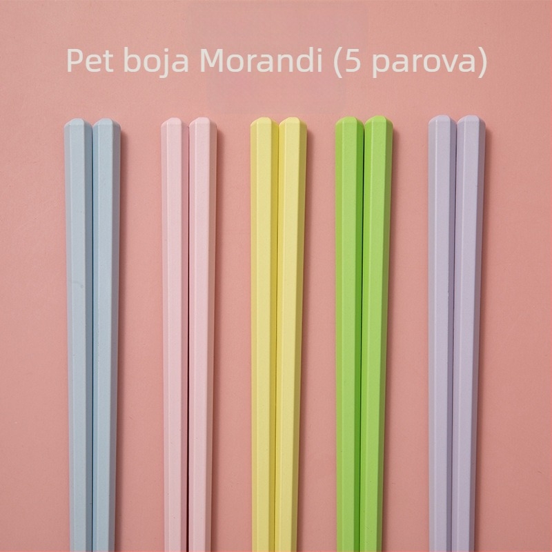 Štapići za jelo od legure, japanskog stila, otporni na visoke temperature, otporni na plijesan, 5 pari