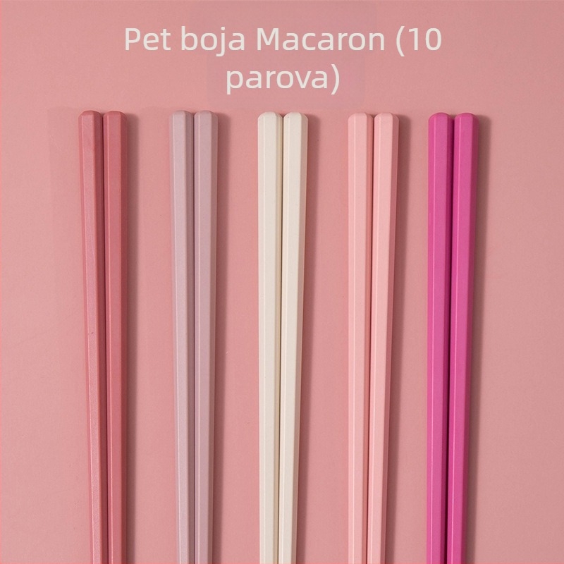 Štapići za jelo od legure, japanskog stila, otporni na visoke temperature, otporni na plijesan, 5 pari