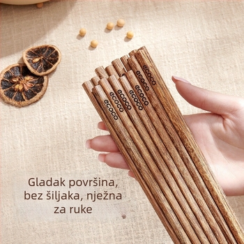 Drvene štapiće za jelo od drveta pilećih krila, Ecoco marka, stil nacionalnog trenda, vodno polirana površina, 5/10 pari