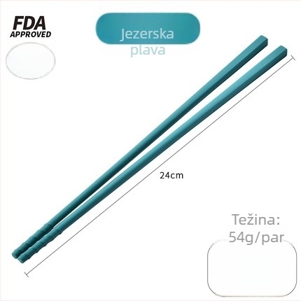 Silikonske štapiće za jelo s čeličnim jezgrom, otporne na visoke temperature, protuklizne — Keidason
