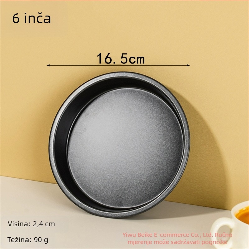 Set pladnjeva za pečenje pizze i kolača, okrugle, od karbonskog čelika s neprijanjajućim premazom