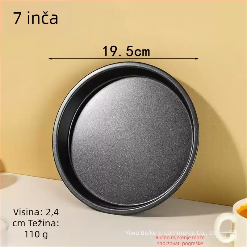 Set pladnjeva za pečenje pizze i kolača, okrugle, od karbonskog čelika s neprijanjajućim premazom