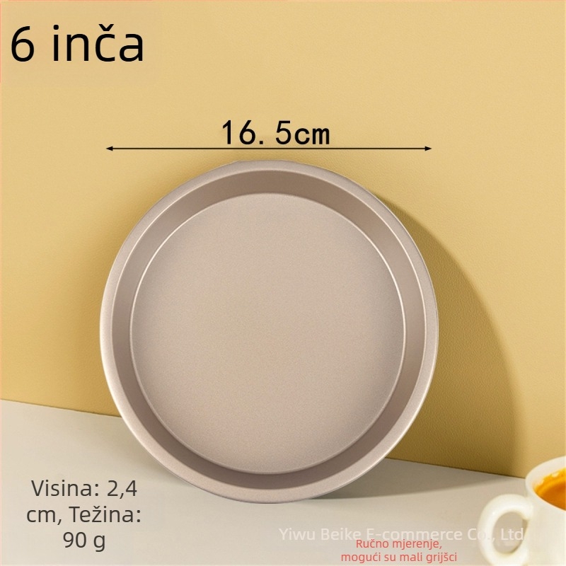 Set pladnjeva za pečenje pizze i kolača, okrugle, od karbonskog čelika s neprijanjajućim premazom