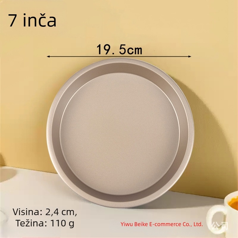 Set pladnjeva za pečenje pizze i kolača, okrugle, od karbonskog čelika s neprijanjajućim premazom