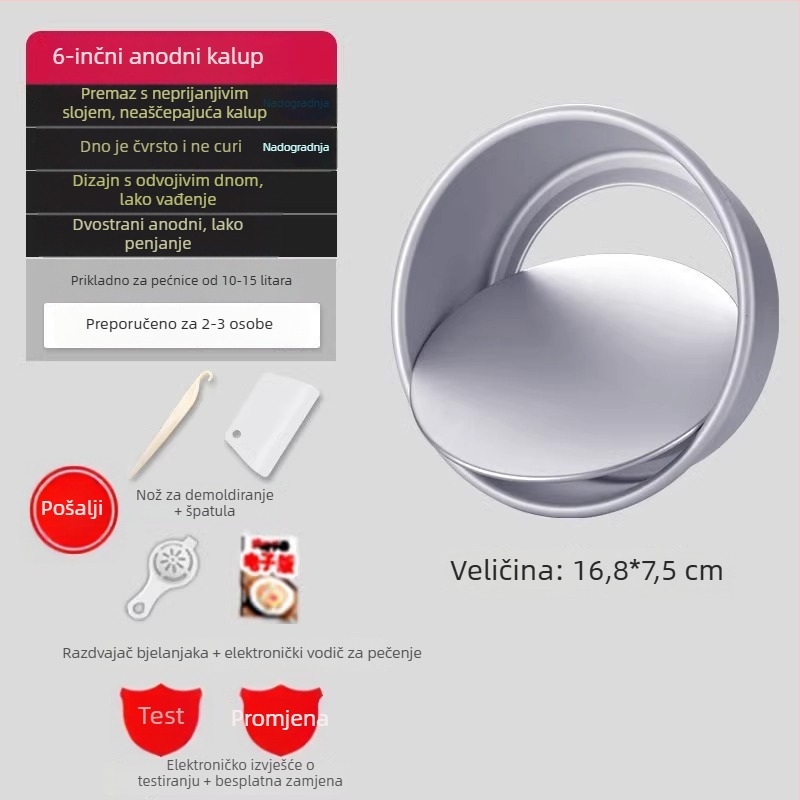 Enjoy the taste set oblika za čifon tortu s odvojivim dnom, ovalnog oblika, anodiziran
