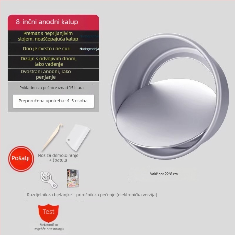 Enjoy the taste set oblika za čifon tortu s odvojivim dnom, ovalnog oblika, anodiziran